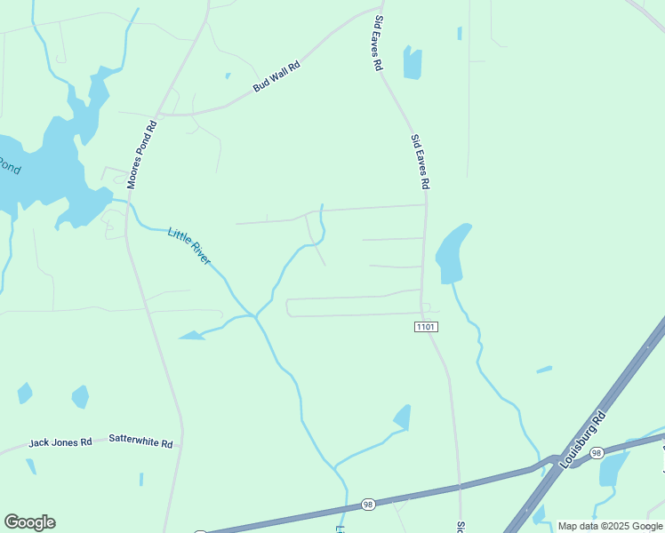 map of restaurants, bars, coffee shops, grocery stores, and more near 45 Mourning Dove Lane in Youngsville