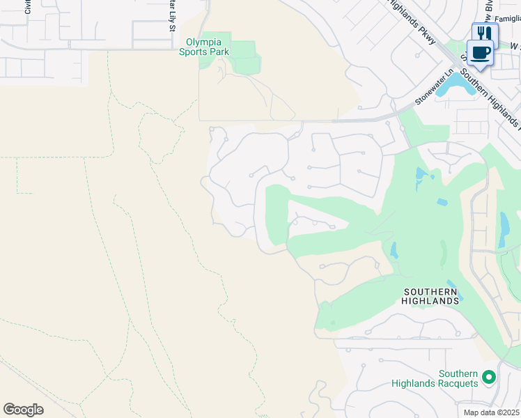 map of restaurants, bars, coffee shops, grocery stores, and more near 30 Augusta Canyon Way in Las Vegas