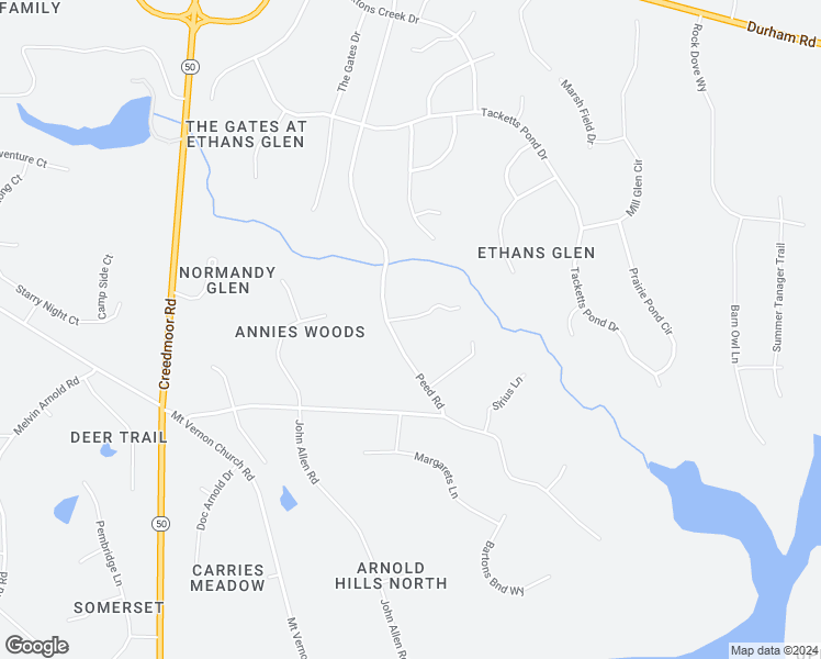 map of restaurants, bars, coffee shops, grocery stores, and more near 12100 Peed Road in Raleigh
