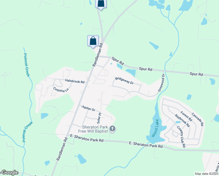 map of restaurants, bars, coffee shops, grocery stores, and more near 5603 Bridgeview Drive in Greensboro
