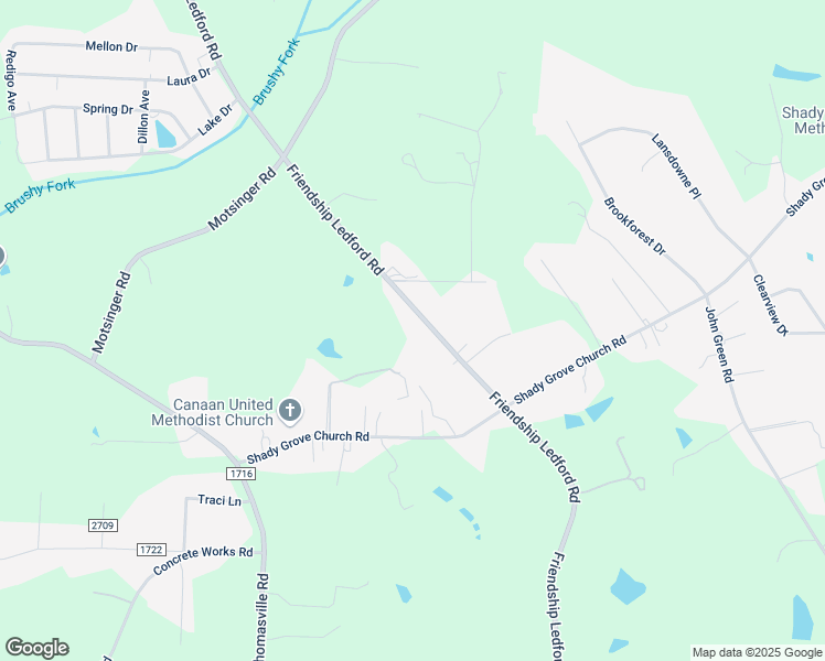 map of restaurants, bars, coffee shops, grocery stores, and more near 3045 Friendship Ledford Road in Winston-Salem