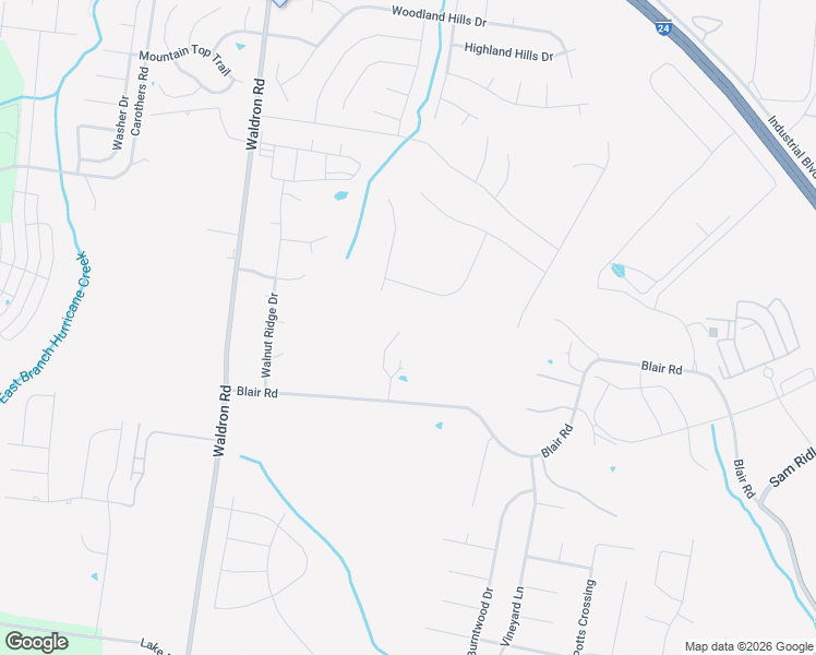 map of restaurants, bars, coffee shops, grocery stores, and more near 177 Blair Road in La Vergne