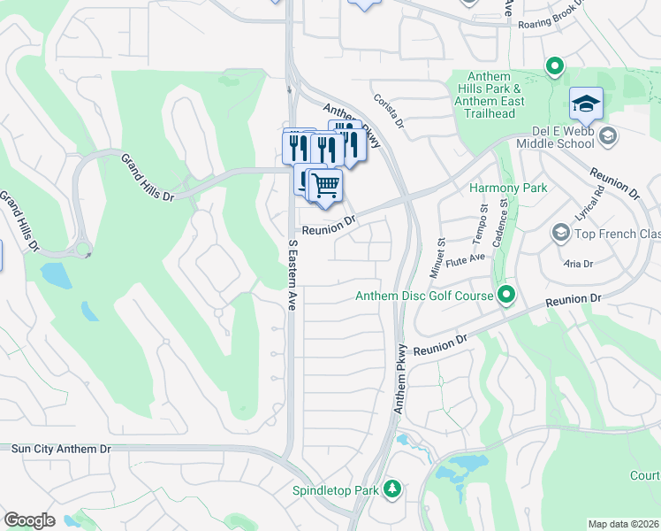 map of restaurants, bars, coffee shops, grocery stores, and more near 2578 Evansville Avenue in Henderson