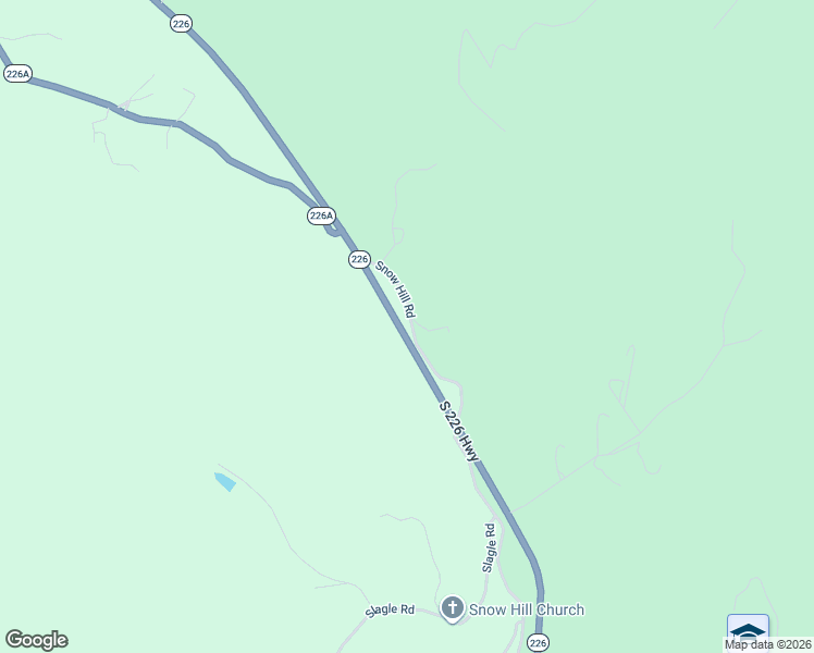 map of restaurants, bars, coffee shops, grocery stores, and more near 253 Snow Hill Road in Bakersville