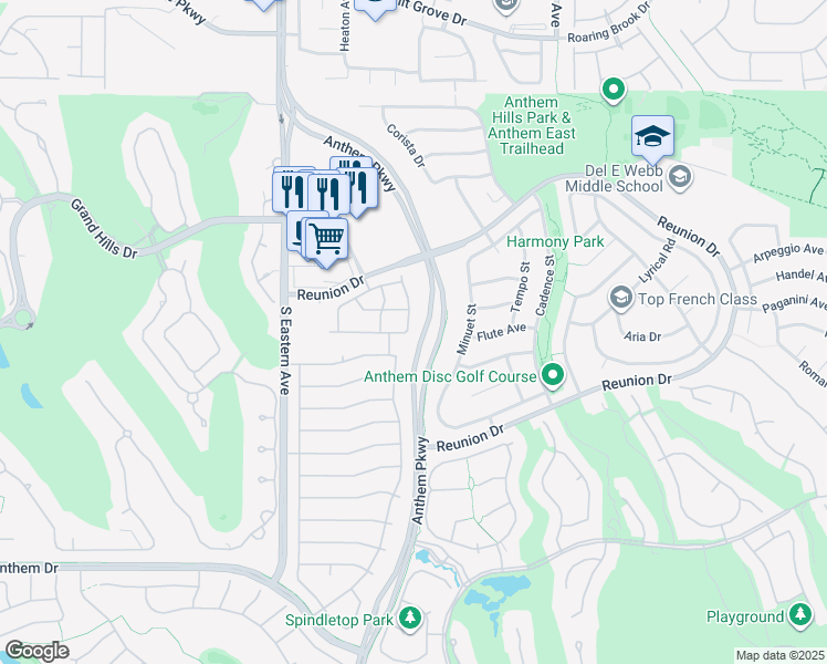 map of restaurants, bars, coffee shops, grocery stores, and more near 2516 Evansville Avenue in Henderson