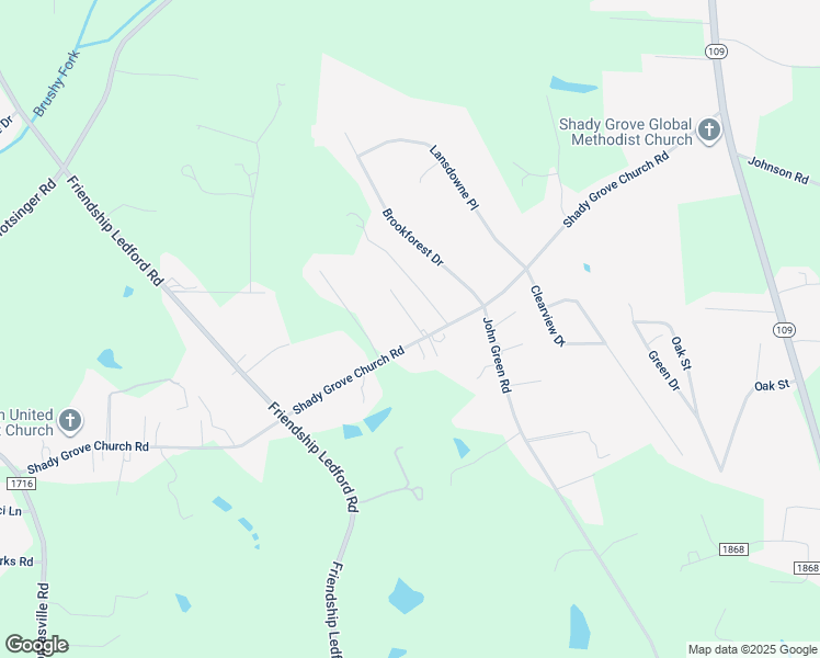 map of restaurants, bars, coffee shops, grocery stores, and more near 944 Shady Grove Church Road in Winston-Salem