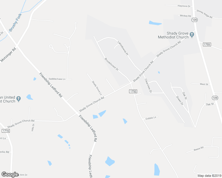 map of restaurants, bars, coffee shops, grocery stores, and more near 944 Shady Grove Church Road in Winston-Salem