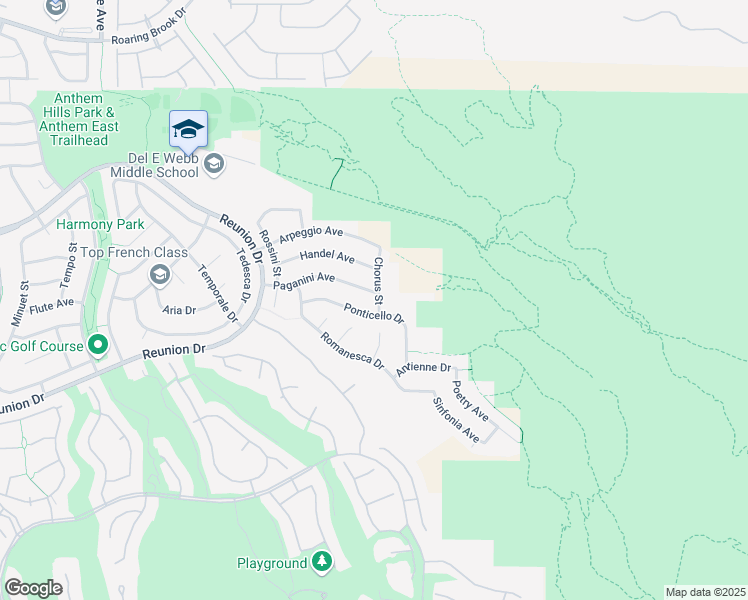 map of restaurants, bars, coffee shops, grocery stores, and more near 2101 Paganini Avenue in Henderson