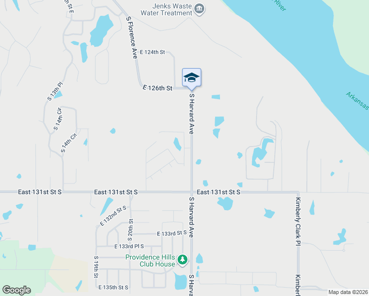 map of restaurants, bars, coffee shops, grocery stores, and more near 12600-13098 South 33rd East Avenue in Jenks