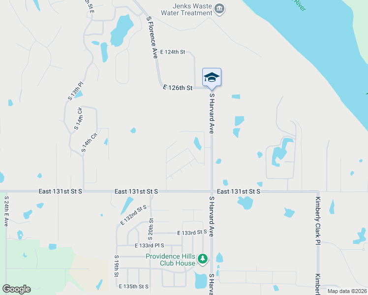 map of restaurants, bars, coffee shops, grocery stores, and more near 12600-13098 South 33rd East Avenue in Jenks