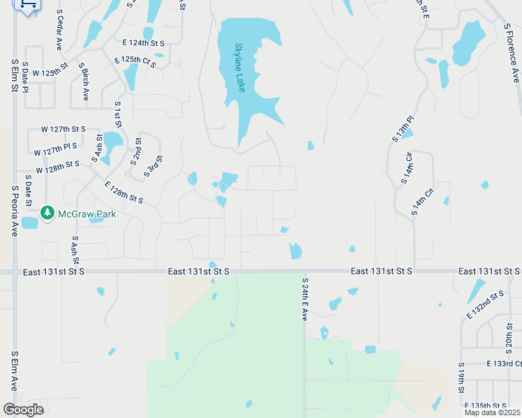 map of restaurants, bars, coffee shops, grocery stores, and more near 12599 South 6th Street in Jenks