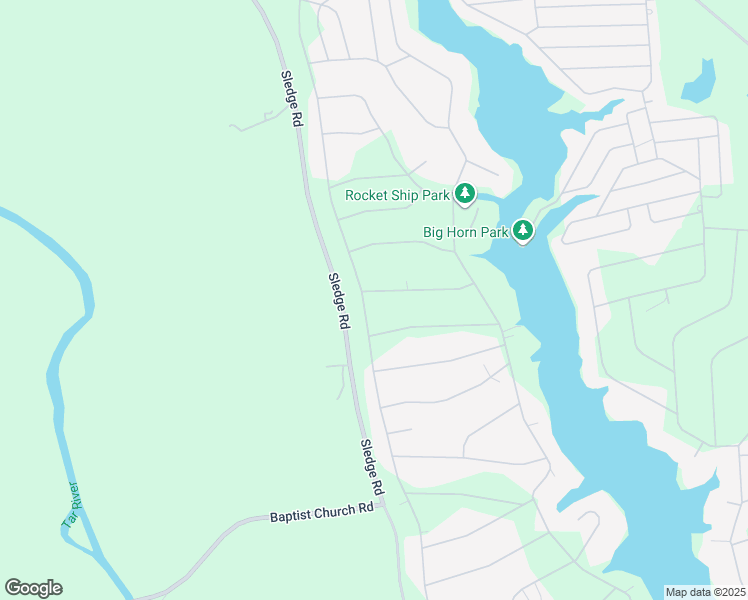 map of restaurants, bars, coffee shops, grocery stores, and more near 203 Shawnee Drive in Louisburg