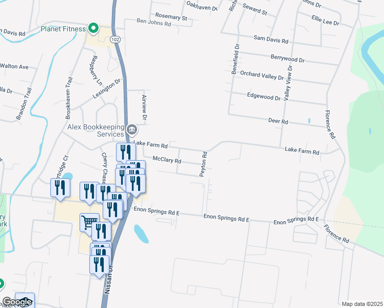 map of restaurants, bars, coffee shops, grocery stores, and more near 328 Lake Farm Road in Smyrna
