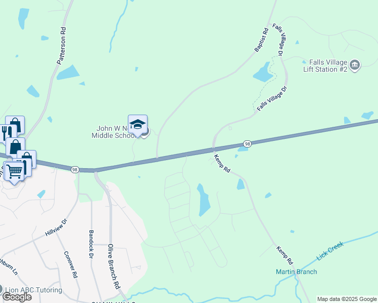 map of restaurants, bars, coffee shops, grocery stores, and more near 5441 Wake Forest Highway in Durham