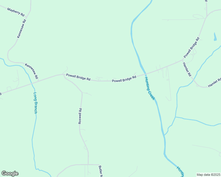 map of restaurants, bars, coffee shops, grocery stores, and more near 450 Powell Bridge Road in Harmony