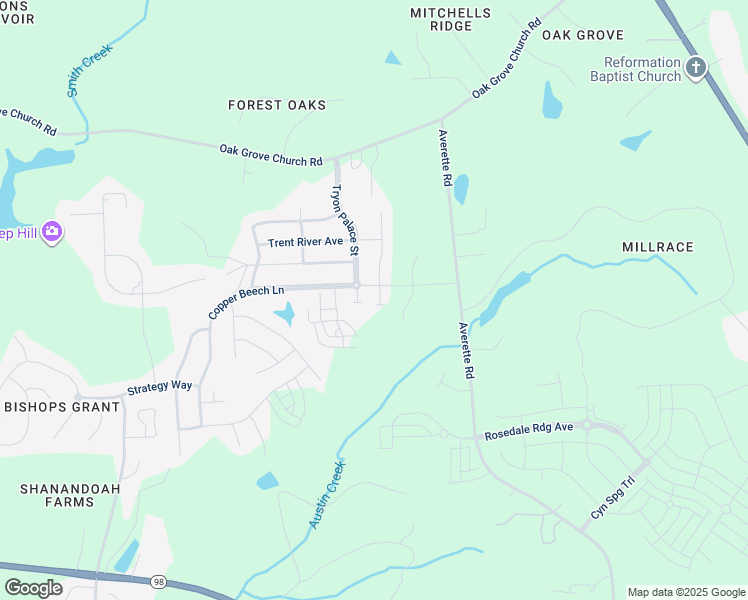 map of restaurants, bars, coffee shops, grocery stores, and more near 705 Wrights Creek Way in Wake Forest