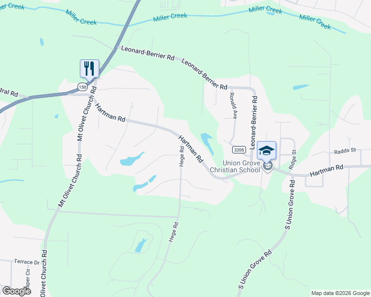 map of restaurants, bars, coffee shops, grocery stores, and more near 2792 Hartman Road in Lexington
