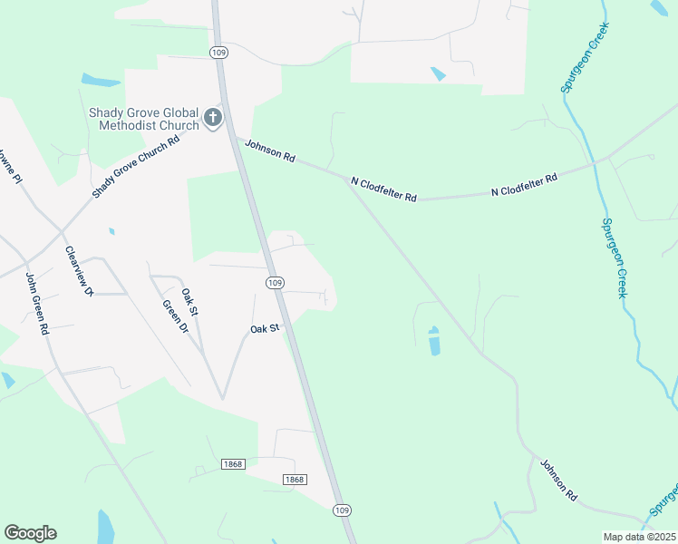 map of restaurants, bars, coffee shops, grocery stores, and more near North Carolina 109 in High Point