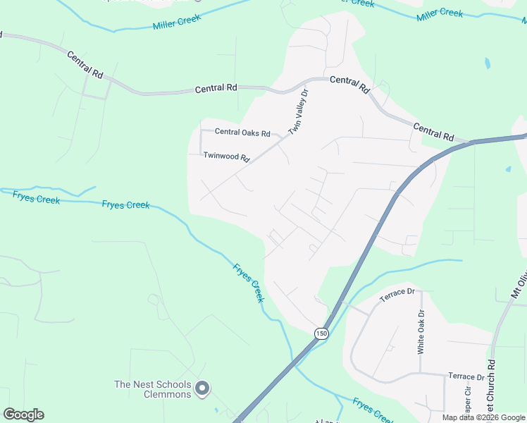 map of restaurants, bars, coffee shops, grocery stores, and more near 300 Jerome Street in Clemmons