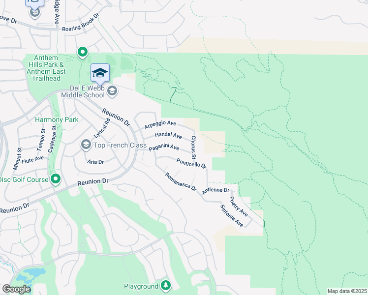 map of restaurants, bars, coffee shops, grocery stores, and more near 2120 Paganini Avenue in Henderson