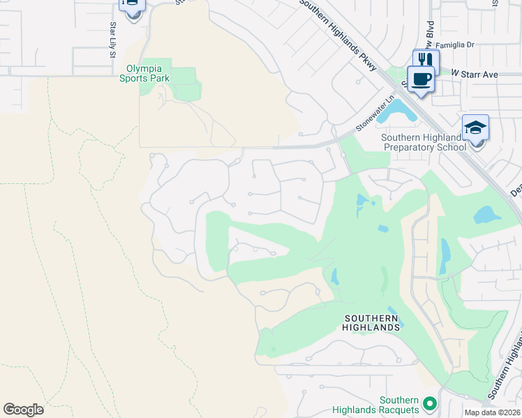 map of restaurants, bars, coffee shops, grocery stores, and more near 28 Vintage Canyon Street in Las Vegas