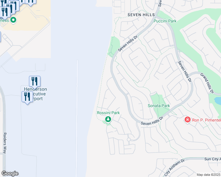 map of restaurants, bars, coffee shops, grocery stores, and more near 1396 Dragon Rock Drive in Henderson