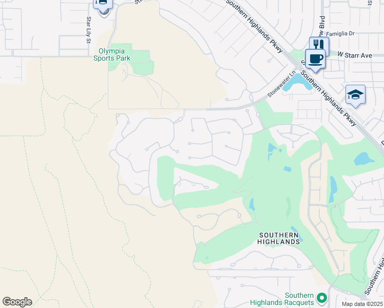 map of restaurants, bars, coffee shops, grocery stores, and more near 34 Vintage Canyon Street in Las Vegas