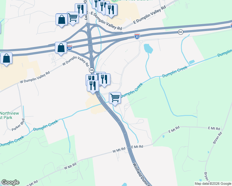 map of restaurants, bars, coffee shops, grocery stores, and more near 3386 South Snyder Road in Kodak