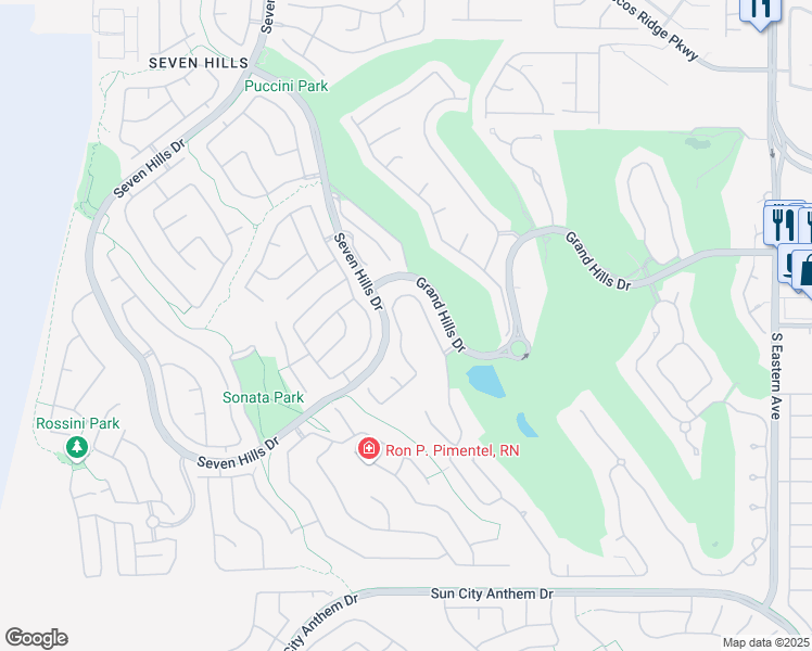 map of restaurants, bars, coffee shops, grocery stores, and more near 2931 Carmelo Drive in Henderson