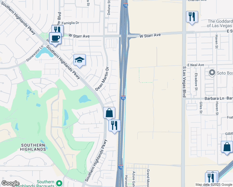 map of restaurants, bars, coffee shops, grocery stores, and more near 3012 Costa Miole Drive in Las Vegas