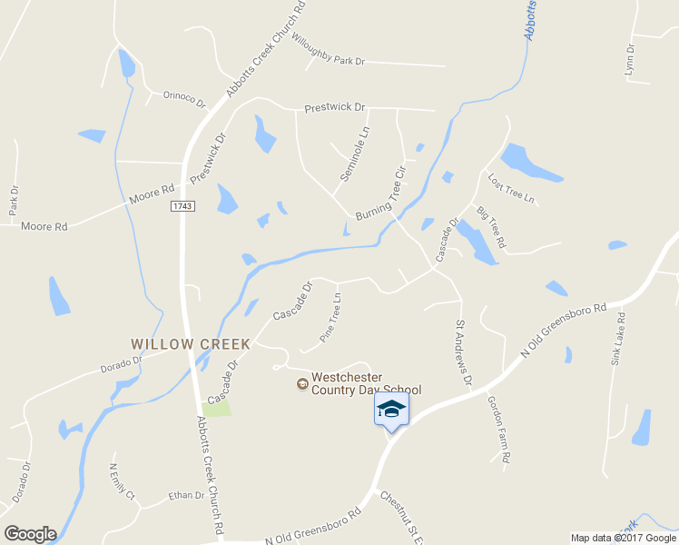 map of restaurants, bars, coffee shops, grocery stores, and more near 239 Cascade Drive in High Point