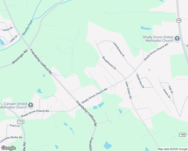 map of restaurants, bars, coffee shops, grocery stores, and more near 262 Shady Grove Lane in Winston-Salem