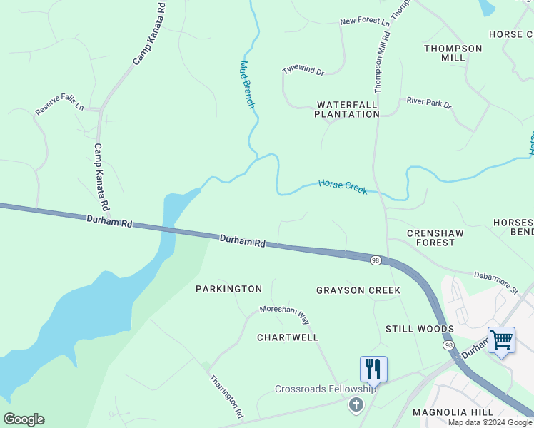 map of restaurants, bars, coffee shops, grocery stores, and more near 7205 Vermilion Court in Wake Forest