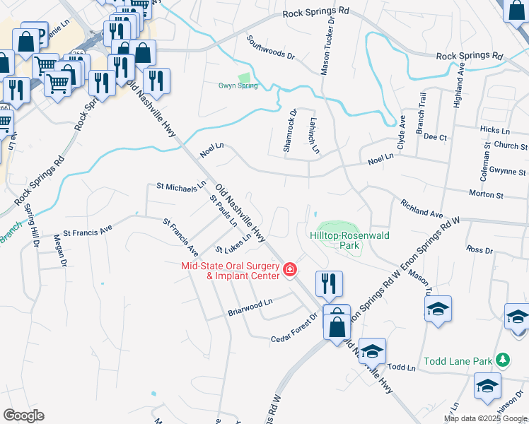 map of restaurants, bars, coffee shops, grocery stores, and more near 100 Ashton Circle in Smyrna