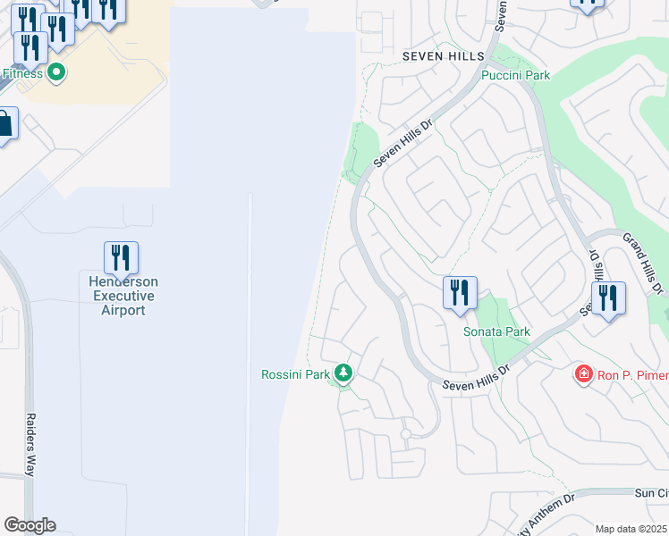 map of restaurants, bars, coffee shops, grocery stores, and more near 1373 Dragon Rock Dr in Henderson