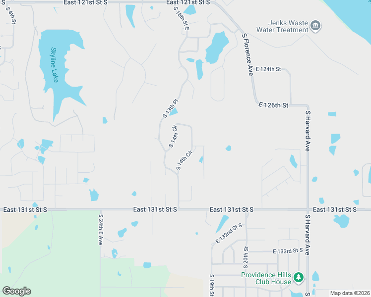 map of restaurants, bars, coffee shops, grocery stores, and more near 12809 South 14th Circle in Jenks