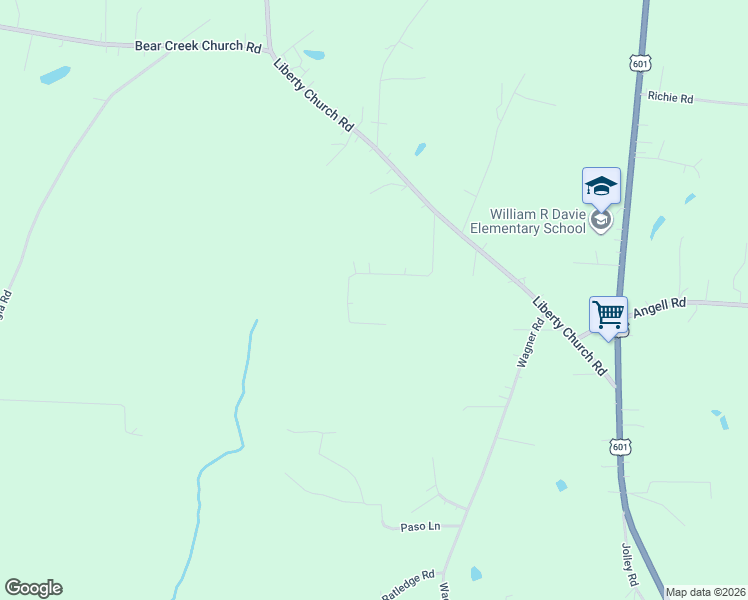 map of restaurants, bars, coffee shops, grocery stores, and more near 283 Tittle Trail in Mocksville