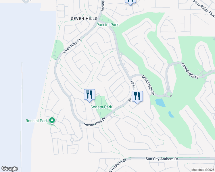 map of restaurants, bars, coffee shops, grocery stores, and more near 1287 Echo Wind Avenue in Henderson