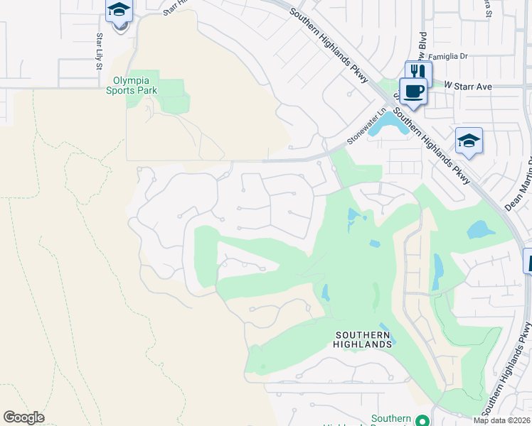 map of restaurants, bars, coffee shops, grocery stores, and more near 28 Vintage Canyon Street in Las Vegas