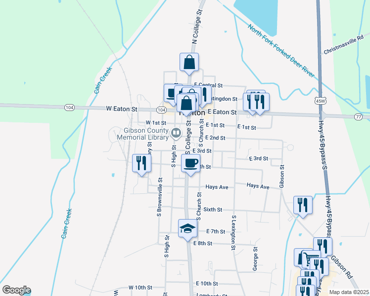 map of restaurants, bars, coffee shops, grocery stores, and more near 401 South High Street in Trenton