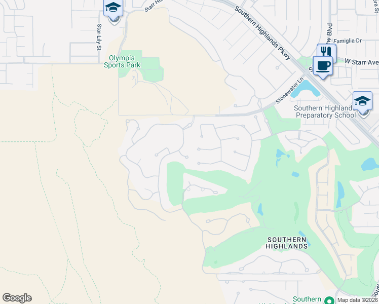 map of restaurants, bars, coffee shops, grocery stores, and more near 4 Cottonwood Canyon Court in Las Vegas