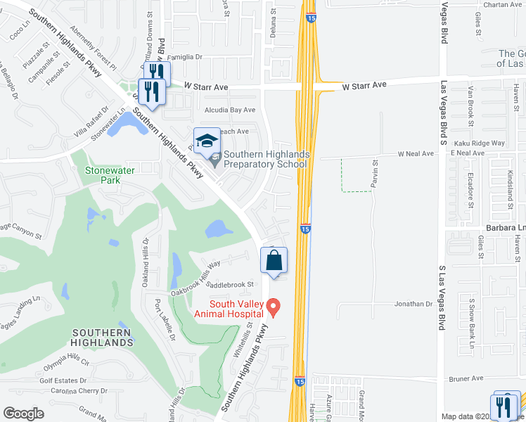 map of restaurants, bars, coffee shops, grocery stores, and more near 3259 Rapace Lane in Las Vegas