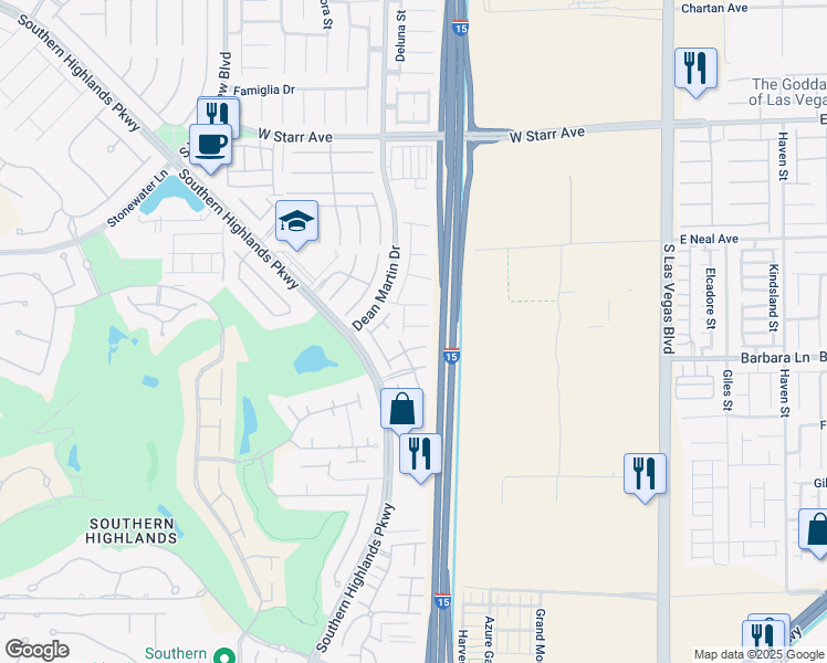 map of restaurants, bars, coffee shops, grocery stores, and more near 3065 Concepcion Court in Las Vegas