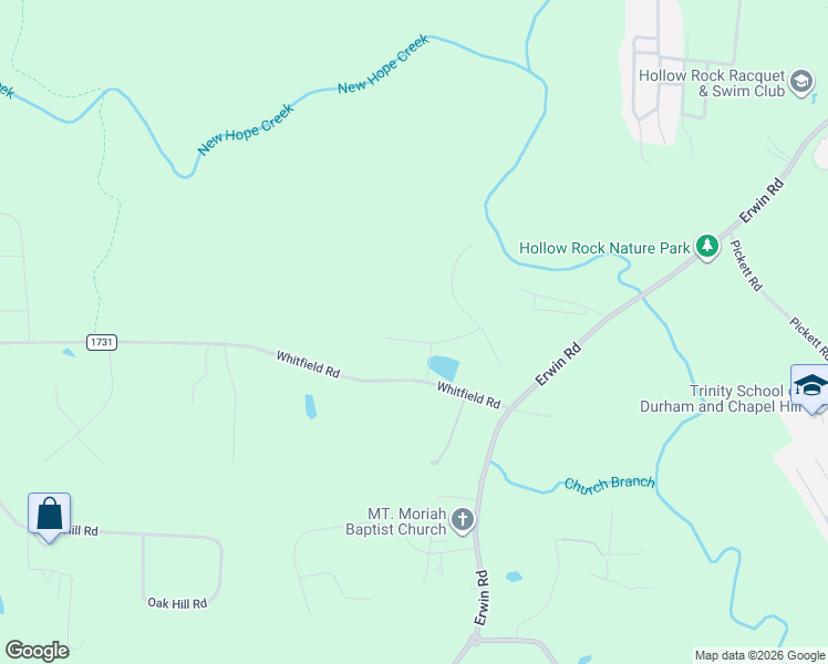 map of restaurants, bars, coffee shops, grocery stores, and more near 434 Martin Madden Way in Durham