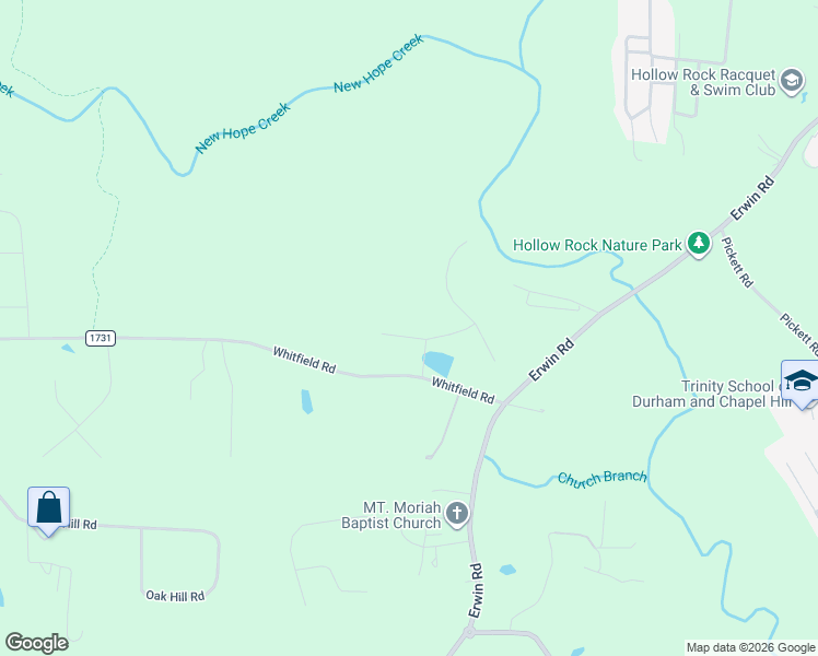 map of restaurants, bars, coffee shops, grocery stores, and more near 434 Martin Madden Way in Durham