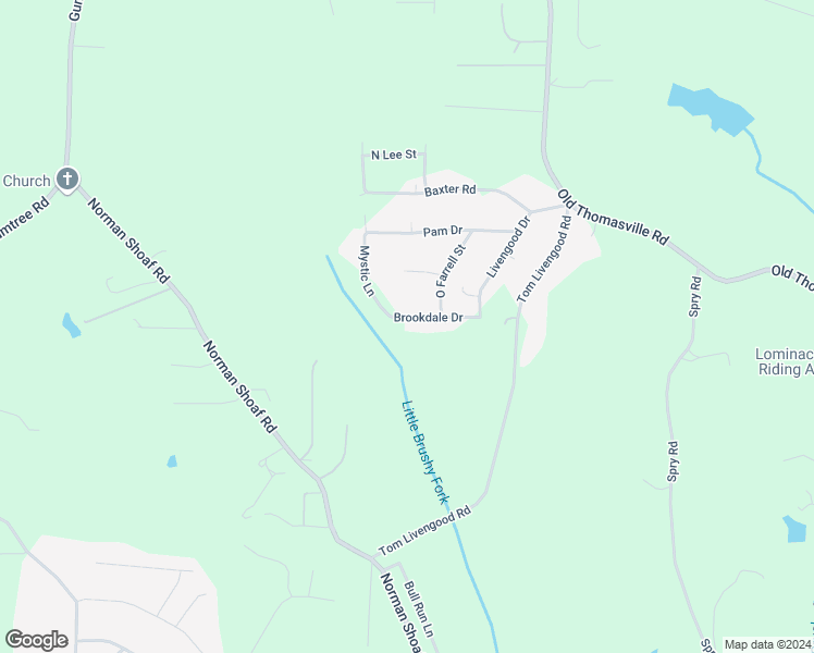 map of restaurants, bars, coffee shops, grocery stores, and more near 371 Brookdale Drive in Winston-Salem