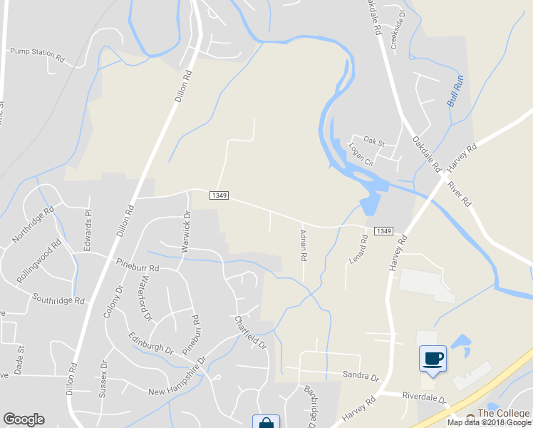 map of restaurants, bars, coffee shops, grocery stores, and more near 1016 Bales Chapel Road in Jamestown