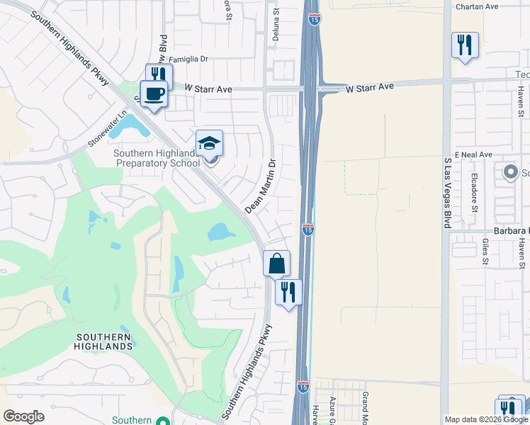 map of restaurants, bars, coffee shops, grocery stores, and more near 3202 Rapace Lane in Las Vegas