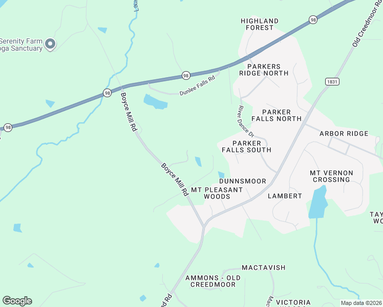 map of restaurants, bars, coffee shops, grocery stores, and more near 12660 Boyce Mill Road in Raleigh