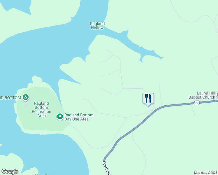 map of restaurants, bars, coffee shops, grocery stores, and more near 308 Blueberry Trail in Sparta